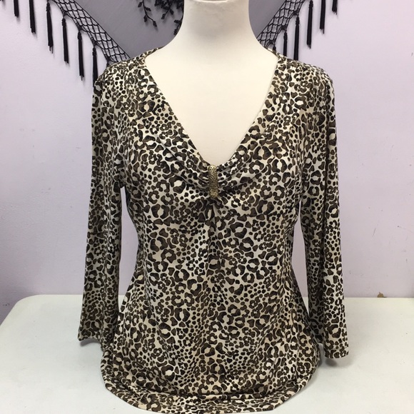 Dana Buchman Tops - Dana Buchman animal print top size medium